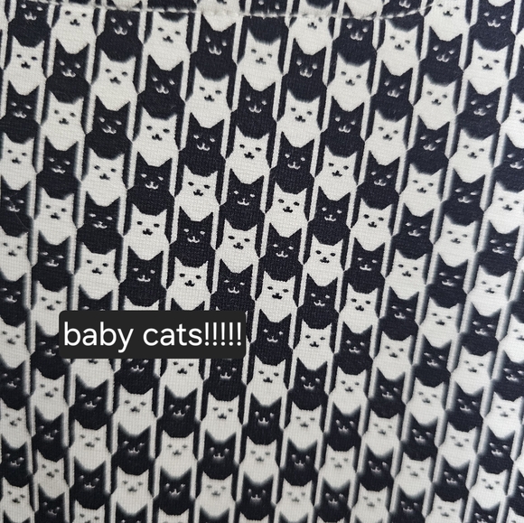 Betabrand Catstooth Dress Pant Yoga Pants L Short Petite NWOT Black White Cat - Picture 15 of 16